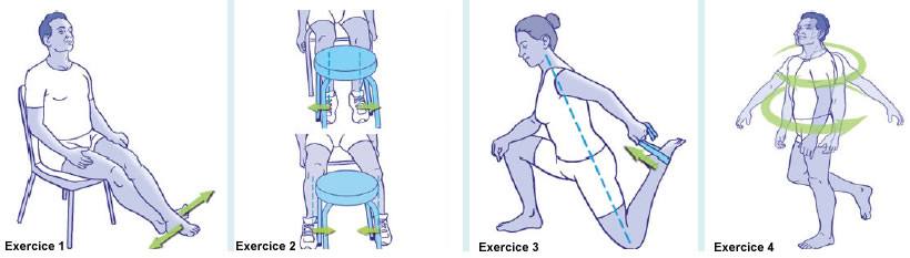 Top 6 des exercices pour lutter contre l'arthrose du genou - Bluetens